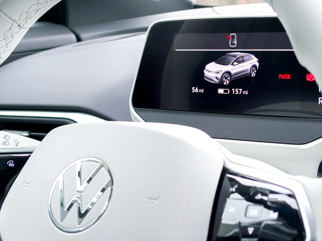 Autonomous Vehicles -Volkswagen ID.4 cockpit view